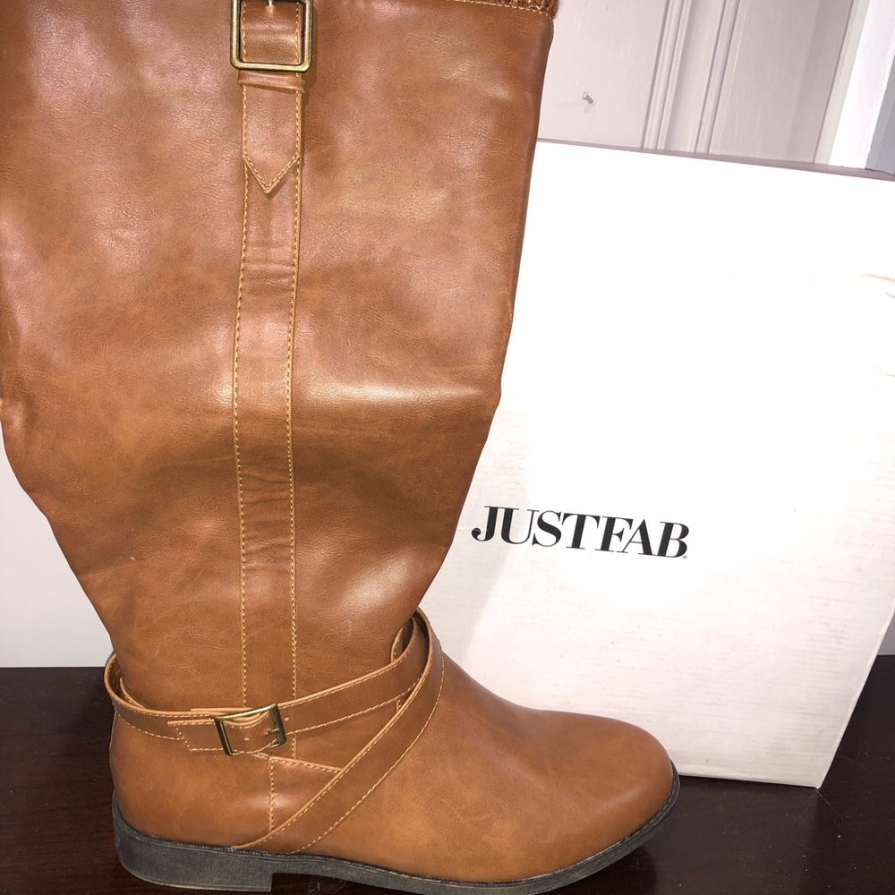 Brown knew high boots Size 11 from Just Fab. Never worn